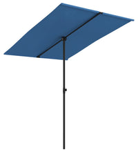 Sonnenschirm mit Aluminium-Mast 2x1,5 m Azurblau