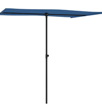 Sonnenschirm mit Aluminium-Mast 2x1,5 m Azurblau