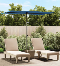 Sonnenschirm mit Aluminium-Mast 2x1,5 m Azurblau