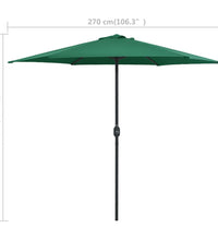Sonnenschirm mit Aluminium-Mast 270x246 cm Grün