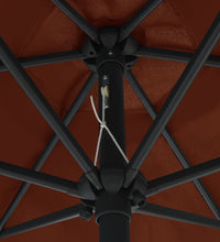 Sonnenschirm mit Aluminium-Mast 270x246 cm Terrakotta