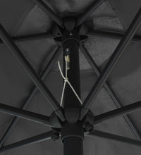 Sonnenschirm mit LED-Leuchten & Aluminium-Mast 270 cm Anthrazit