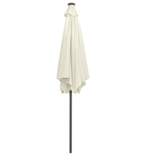 Sonnenschirm mit LED-Beleuchtung und Alu-Mast 300 cm Sandweiß