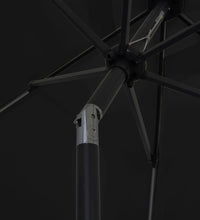 Sonnenschirm mit LED-Leuchten & Aluminium-Mast 300 cm Schwarz