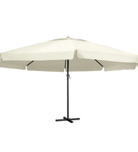 Sonnenschirm mit Aluminium-Mast 600 cm Sandweiß