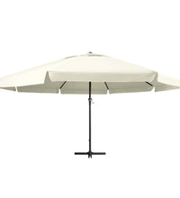 Sonnenschirm mit Aluminium-Mast 600 cm Sandweiß