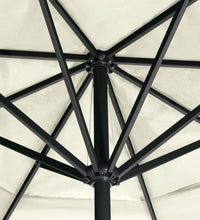 Sonnenschirm mit Aluminium-Mast 600 cm Sandweiß