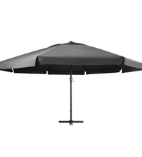 Sonnenschirm mit Aluminium-Mast 600 cm Anthrazit