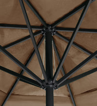 Sonnenschirm mit Aluminium-Mast 600 cm Taupe