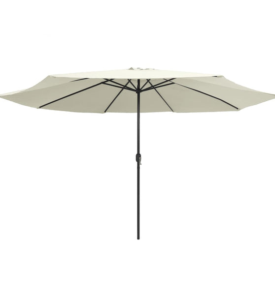 Sonnenschirm mit Metall-Mast 390 cm Sandweiß