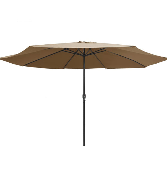 Sonnenschirm mit Metall-Mast 390 cm Taupe