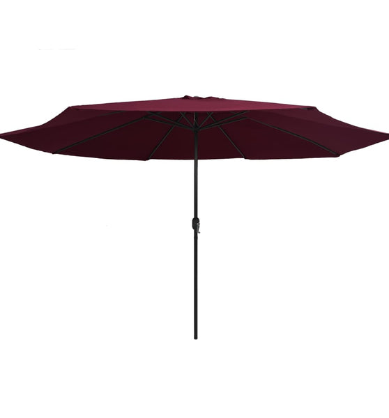 Sonnenschirm mit Metall-Mast 390 cm Bordeauxrot