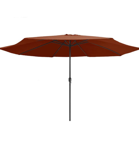 Sonnenschirm mit Metall-Mast 390 cm Terrakotta-Rot
