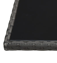 4-tlg. Garten-Sofagarnitur mit Auflagen Poly Rattan Grau