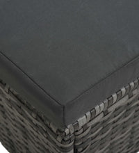 4-tlg. Garten-Sofagarnitur mit Auflagen Poly Rattan Grau