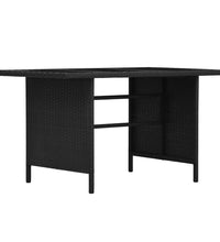3-tlg. Garten-Lounge-Set mit Auflagen Poly Rattan Schwarz