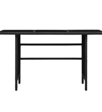 3-tlg. Garten-Lounge-Set mit Auflagen Poly Rattan Schwarz
