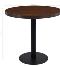 Bistrotisch Dunkelbraun 80 cm MDF