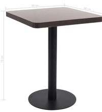 Bistrotisch Dunkelbraun 60x60 cm MDF
