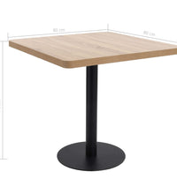 Bistrotisch Hellbraun 80x80 cm MDF