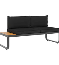 5-tlg. Garten-Ecksofa-Set mit Auflagen Aluminium und WPC