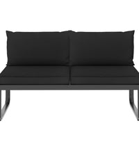 5-tlg. Garten-Ecksofa-Set mit Auflagen Aluminium und WPC