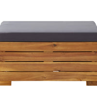 8-tlg. Garten-Sofagarnitur mit Auflagen Akazienholz Dunkelgrau