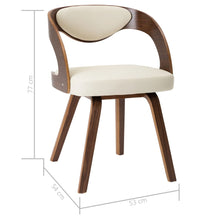 Esszimmerstühle 4 Stk. Creme Bugholz und Kunstleder