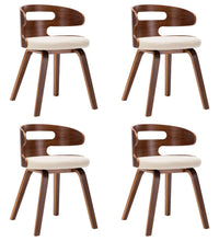 Esszimmerstühle 4 Stk. Creme Bugholz und Kunstleder