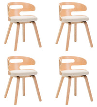 Esszimmerstühle 4 Stk. Creme Bugholz und Kunstleder