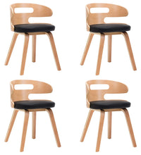 Esszimmerstühle 4 Stk. Schwarz Bugholz und Kunstleder