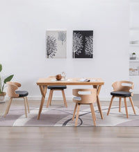 Esszimmerstühle 4 Stk. Schwarz Bugholz und Kunstleder