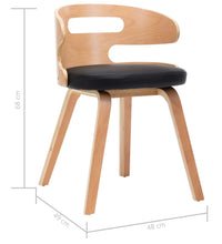Esszimmerstühle 6 Stk. Schwarz Bugholz und Kunstleder