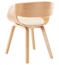 Esszimmerstühle 2 Stk. Creme Bugholz und Kunstleder