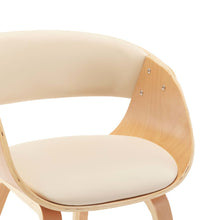 Esszimmerstühle 2 Stk. Creme Bugholz und Kunstleder
