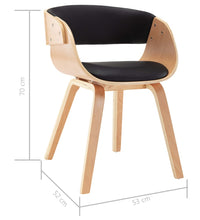 Esszimmerstühle 2 Stk. Schwarz Bugholz und Kunstleder