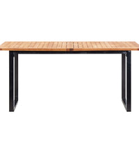 9-tlg. Garten-Essgruppe Poly Rattan und Akazienholz Grau