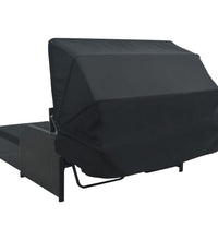 2-Personen-Sonnenliege mit Sonnendach Poly Rattan Schwarz