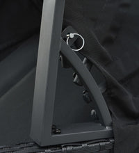 2-Personen-Sonnenliege mit Sonnendach Poly Rattan Schwarz