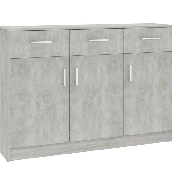 Sideboard Betongrau 110x30x75 cm Holzwerkstoff