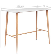 Bartisch Weiß 120x60x105 cm