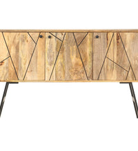 Sideboard 118x30x75 cm Massivholz Mango