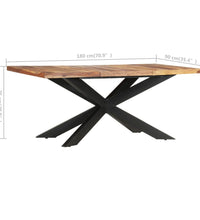 Esstisch 180 x 90 x 76 cm Massivholz