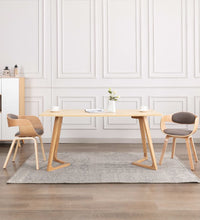 Esszimmerstühle 2 Stk. Bugholz und Taupe Stoff