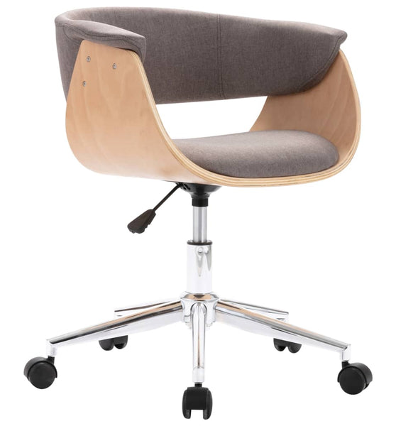 Esszimmerstuhl Drehbar Taupe Bugholz und Stoff