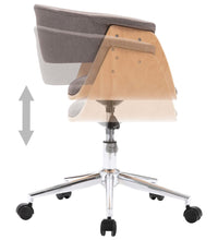 Esszimmerstuhl Drehbar Taupe Bugholz und Stoff