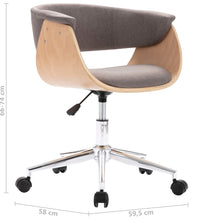 Esszimmerstuhl Drehbar Taupe Bugholz und Stoff