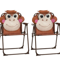 3-tlg. Garten-Bistro-Set für Kinder mit Sonnenschirm Braun