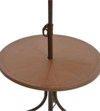 3-tlg. Garten-Bistro-Set für Kinder mit Sonnenschirm Braun