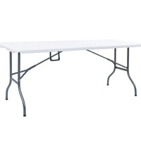 Gartentisch Klappbar Weiß 180x72x72 cm HDPE